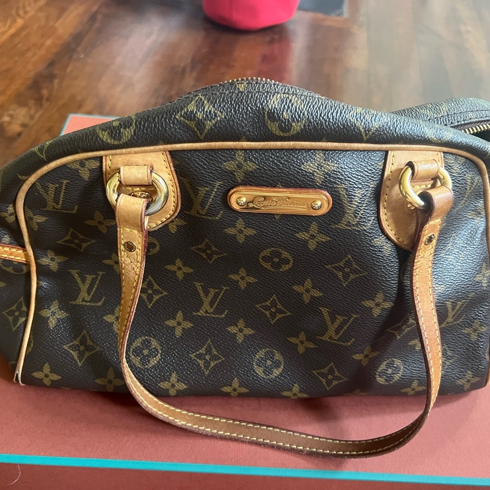 Louis Vuitton Brown Leather Tote Bag